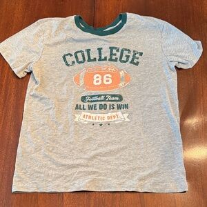 Gray College Football Graphic Tee